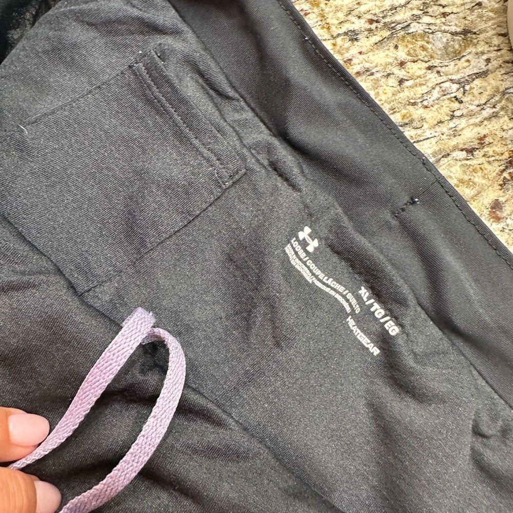 Under Armour Black and Red Patterned Athletic Shorts - Picture 5 of 5